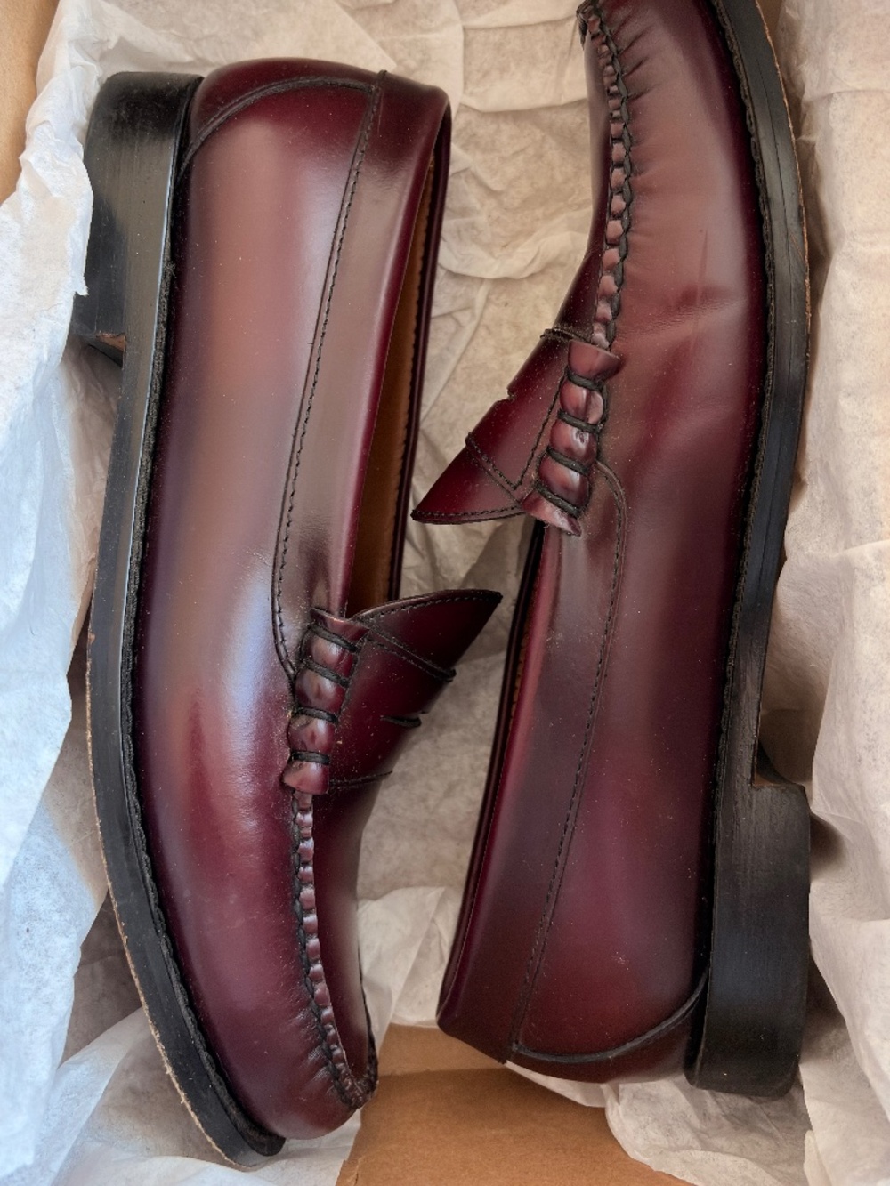J Crew Men’s Dress Penny Loafer Wine Size 8.5 EU 41.5